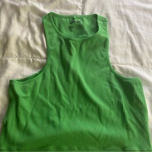 Green Garage Halter Crop Top